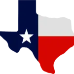 Texas icon with the Texas flag as a background